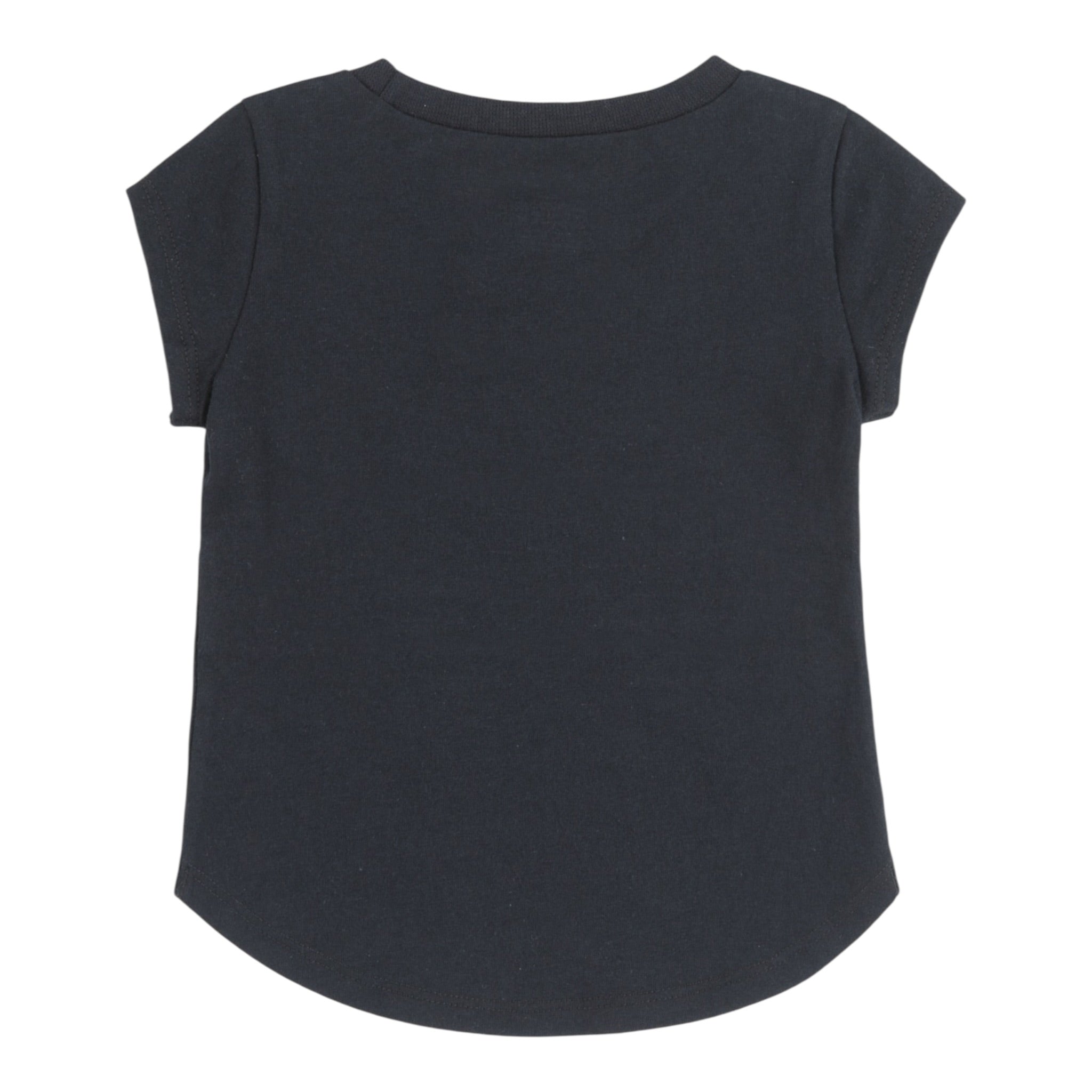 Nike T-Shirt Girocollo tinta unita con Logo Nero per Bambina 36F269 NERO NIKE 