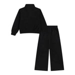 Nike Completo 2 Pezzi Felpa-Pantalone tinta unita Nero per Bambina 36N265 NERO NIKE 