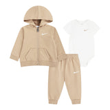 Nike Completo 3 Pezzi Felpa-Pantalone-Body Beige per Neonato 56L940 BEIGE NIKE 