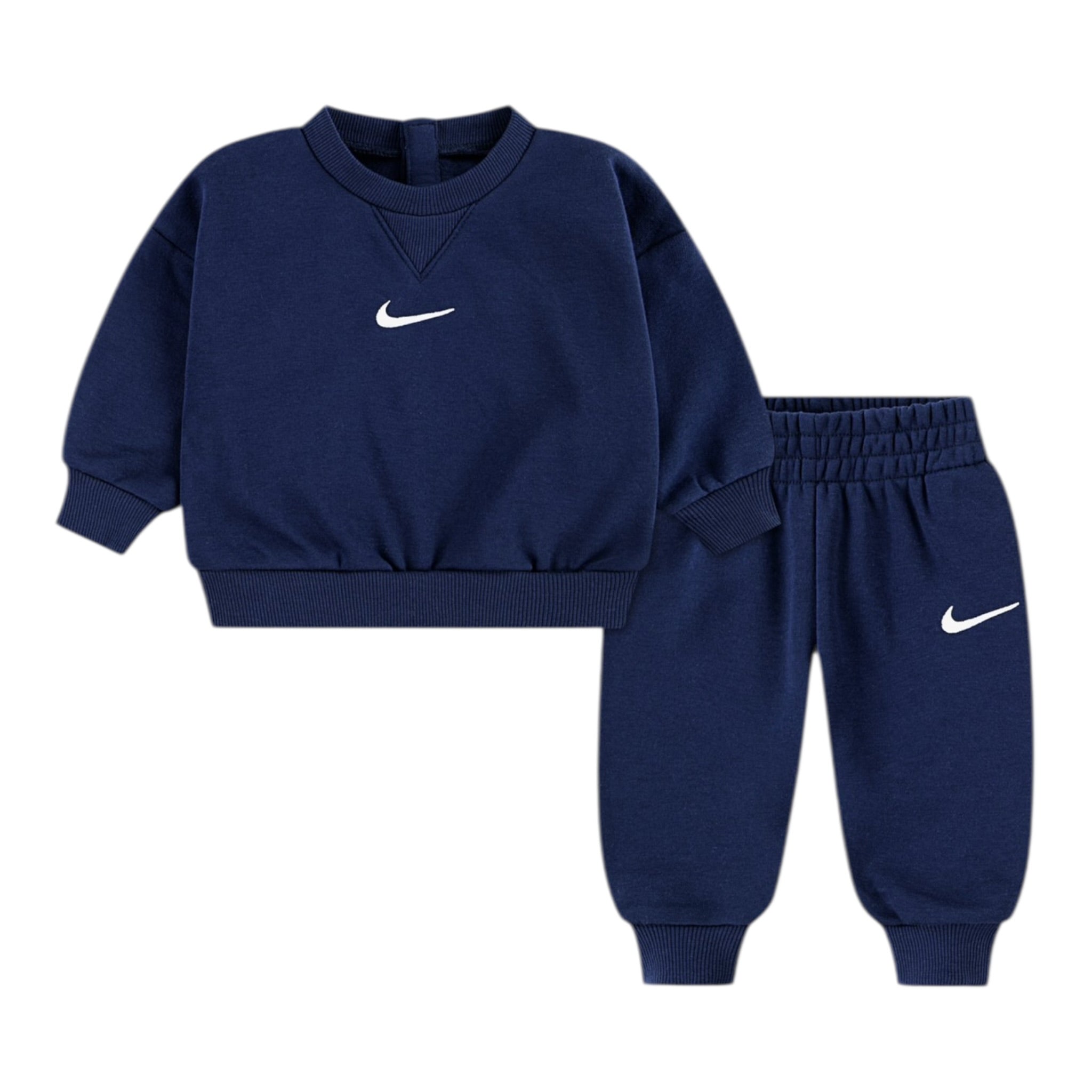 Nike Completo 2 Pezzi Felpa-Pantalone tinta unita Blu per Neonata 56M188 BLU NIKE 