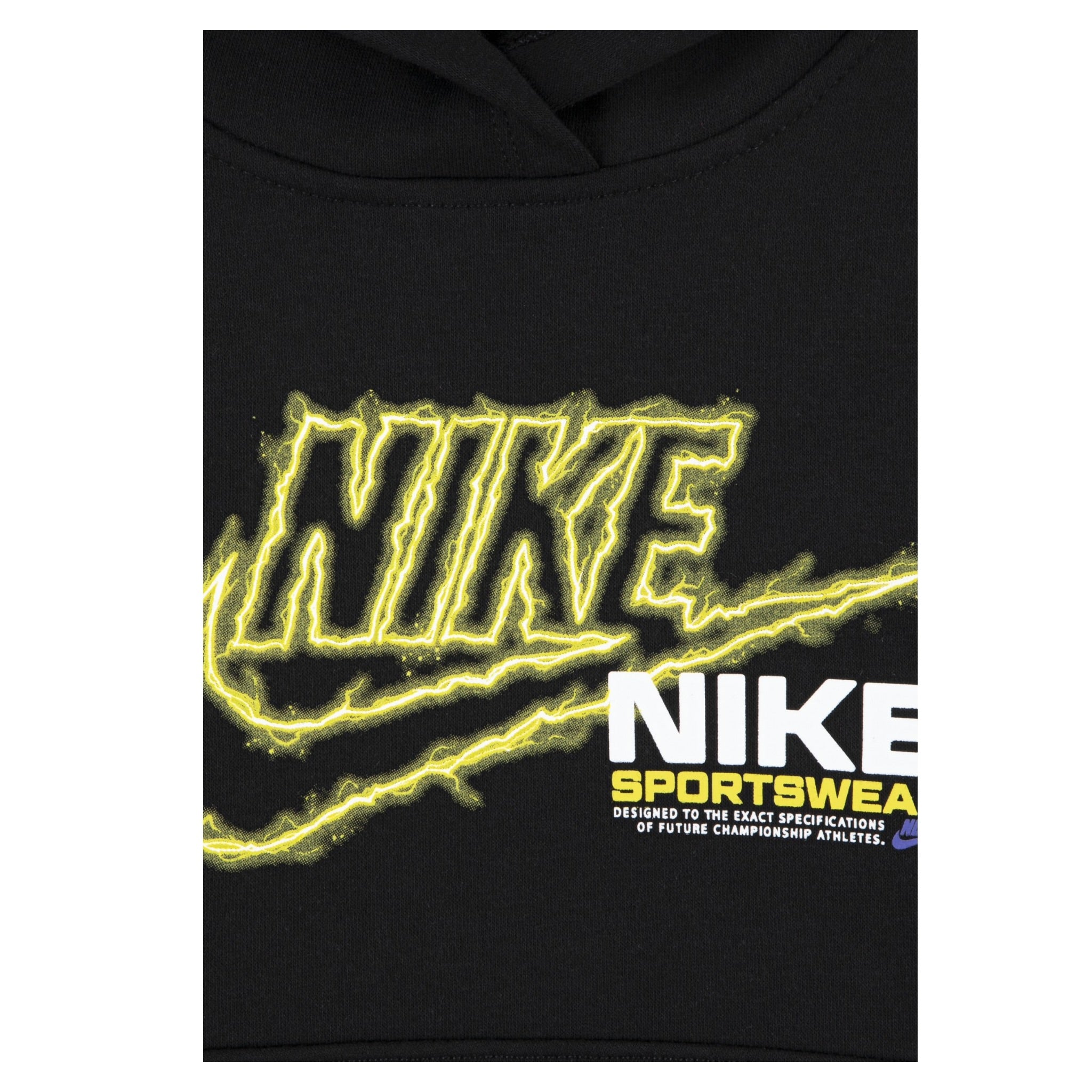 Nike Completo 2 Pezzi Felpa-Pantalone tinta unita Nero per Neonato 66N241X NERO NIKE 