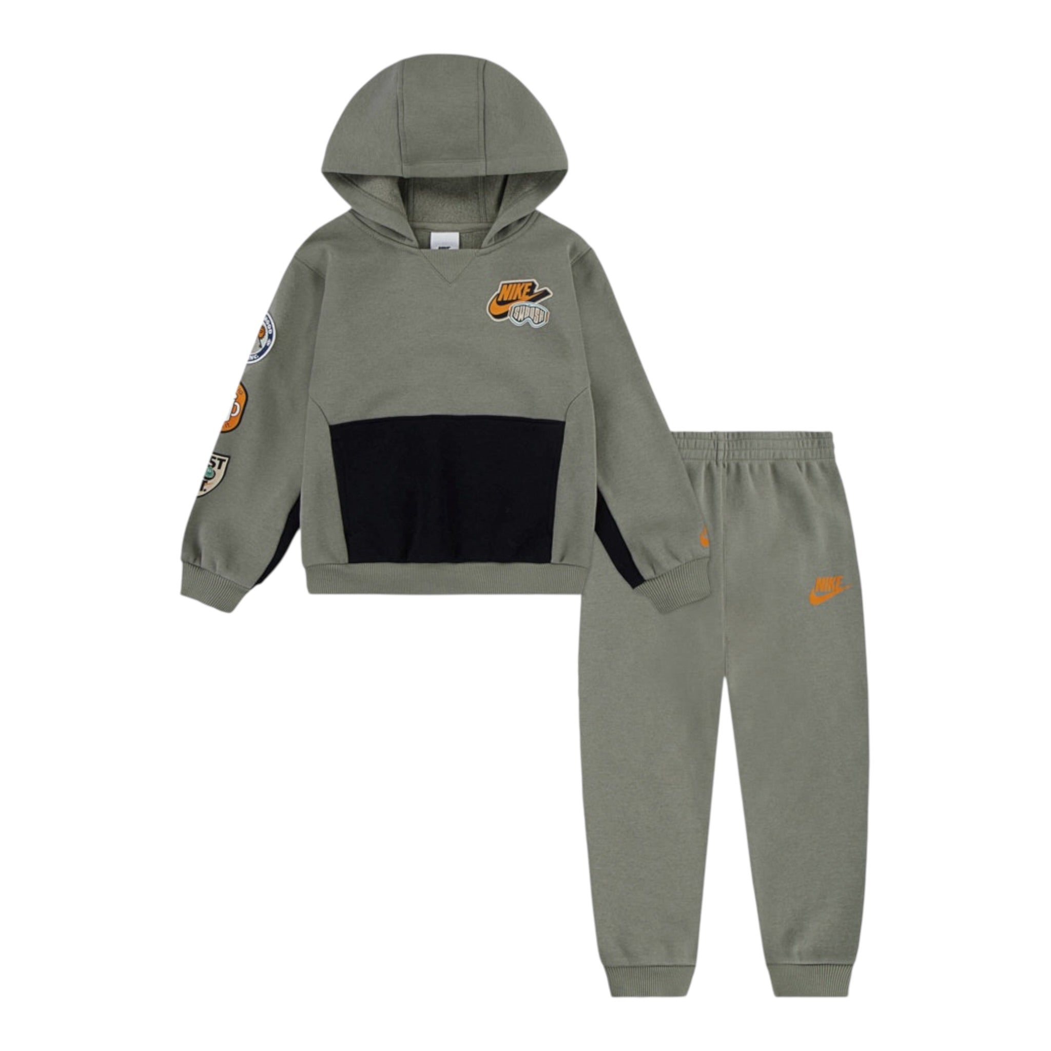 Nike Completo 2Pz Felpa-Pantalone Verde per Neonato 66N496X VERDE NIKE 