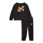 Nike Completo 2 Pezzi Felpa-Pantalone tinta unita Nero per Bambino 66N497J NERO NIKE 