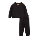 Nike Completo 2 Pezzi Felpa-Pantalone tinta unita Nero per Neonato 66N497 NERO NIKE 