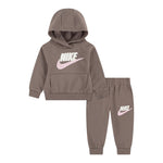 Nike Completo 2 Pezzi Felpa-Pantalone tinta unita Fango per Neonata 66N599 FANGO NIKE 