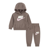 Nike Completo 2 Pezzi Felpa-Pantalone tinta unita Fango per Neonata 66N599 FANGO NIKE 
