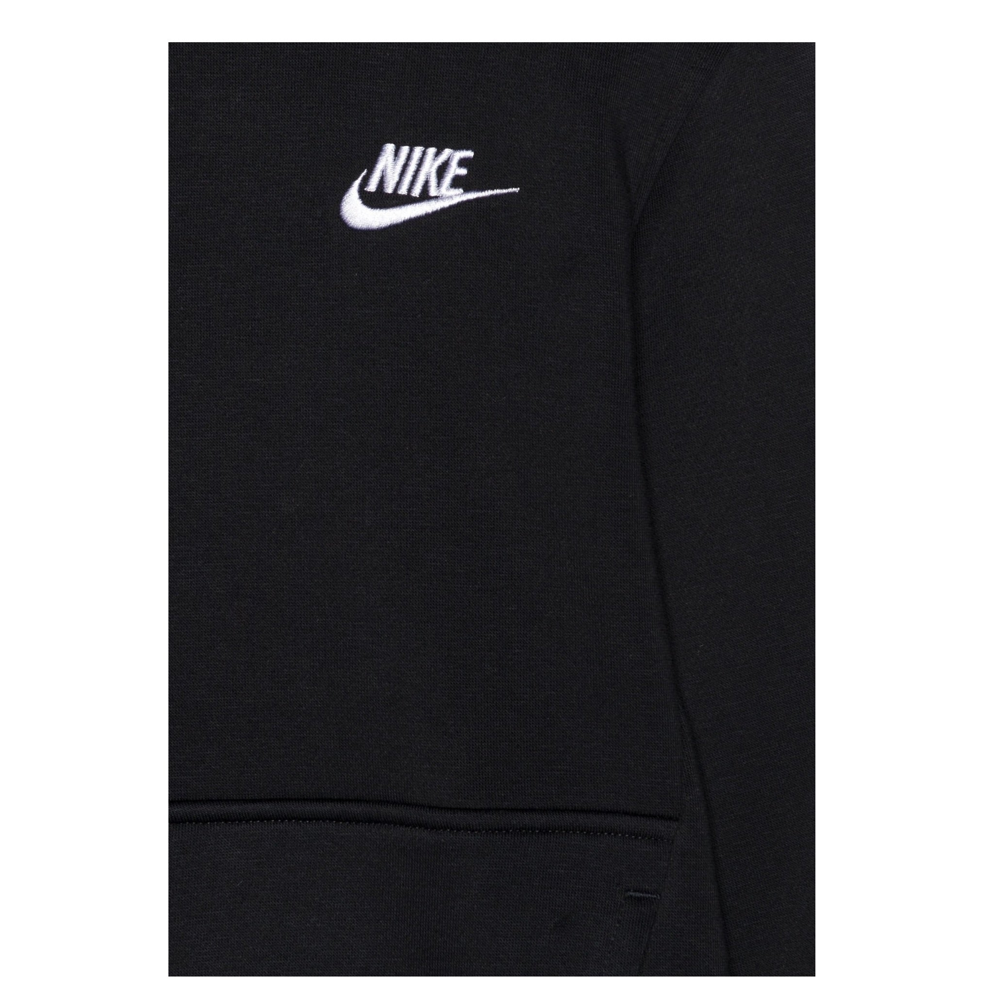 Nike Felpa con Zip E Cappuccio tinta unita Nero per Bambino 86L089 NERO NIKE 