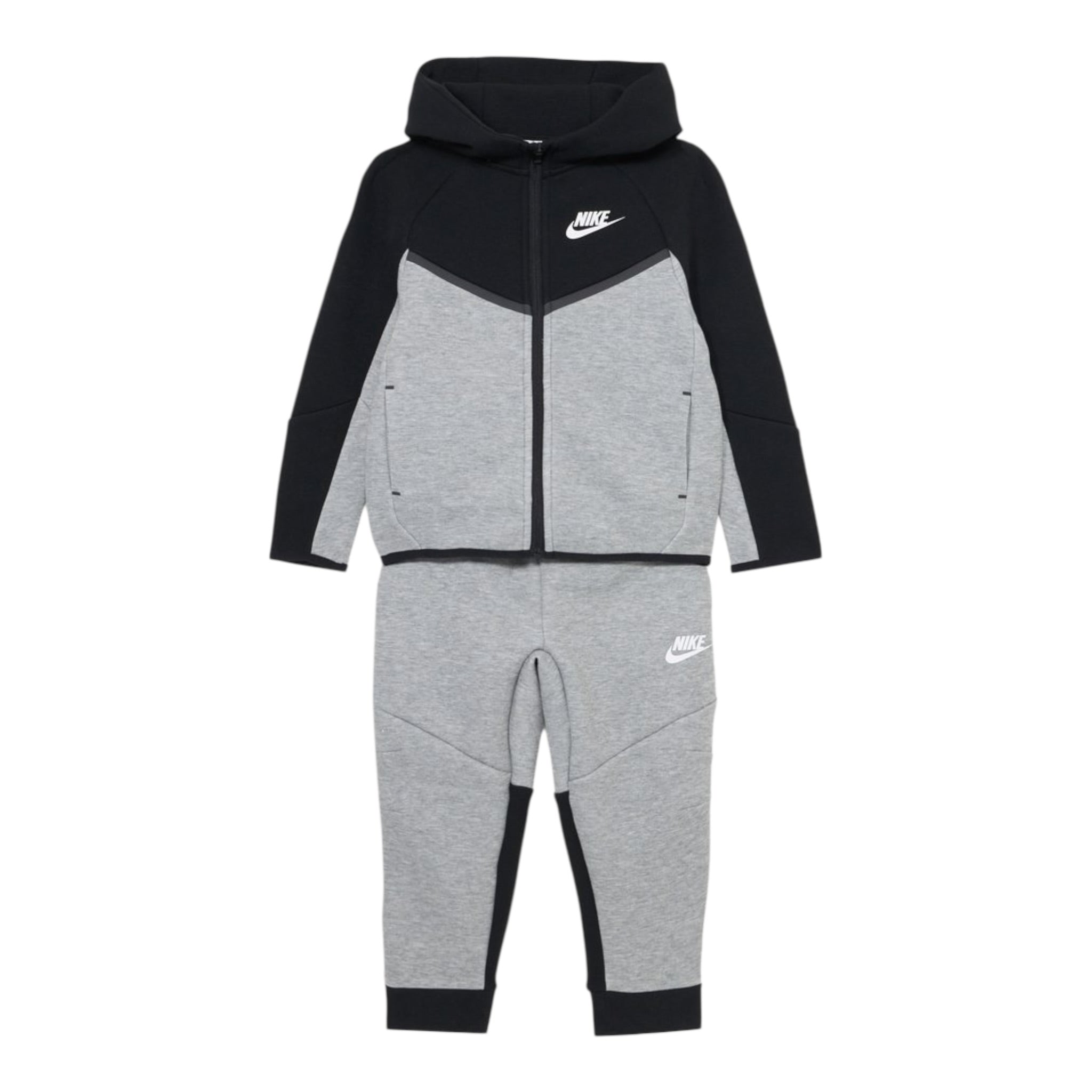 Nike Completo 2 Pezzi Felpa-Pantalone Bicolore Grigio/Nero per Bambino 86M8800 GRIGIO/NERO NIKE 