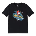 Nike T-Shirt Girocollo Tinta Unit con Stampe Nero per Bambino 86N503 NERO NIKE 