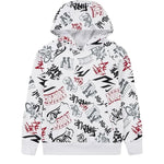 Nike Felpa tinta unita con Stampa E Cappuccio Bianco per Bambino 9Q1203 BIANCO NIKE 