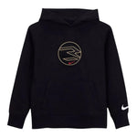 Nike Felpa tinta unita con Cappuccio E Stampa Nero per Bambino 9Q1208 NERO NIKE 