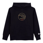 Nike Felpa tinta unita con Cappuccio E Stampa Nero per Bambino 9Q1208X NERO NIKE 