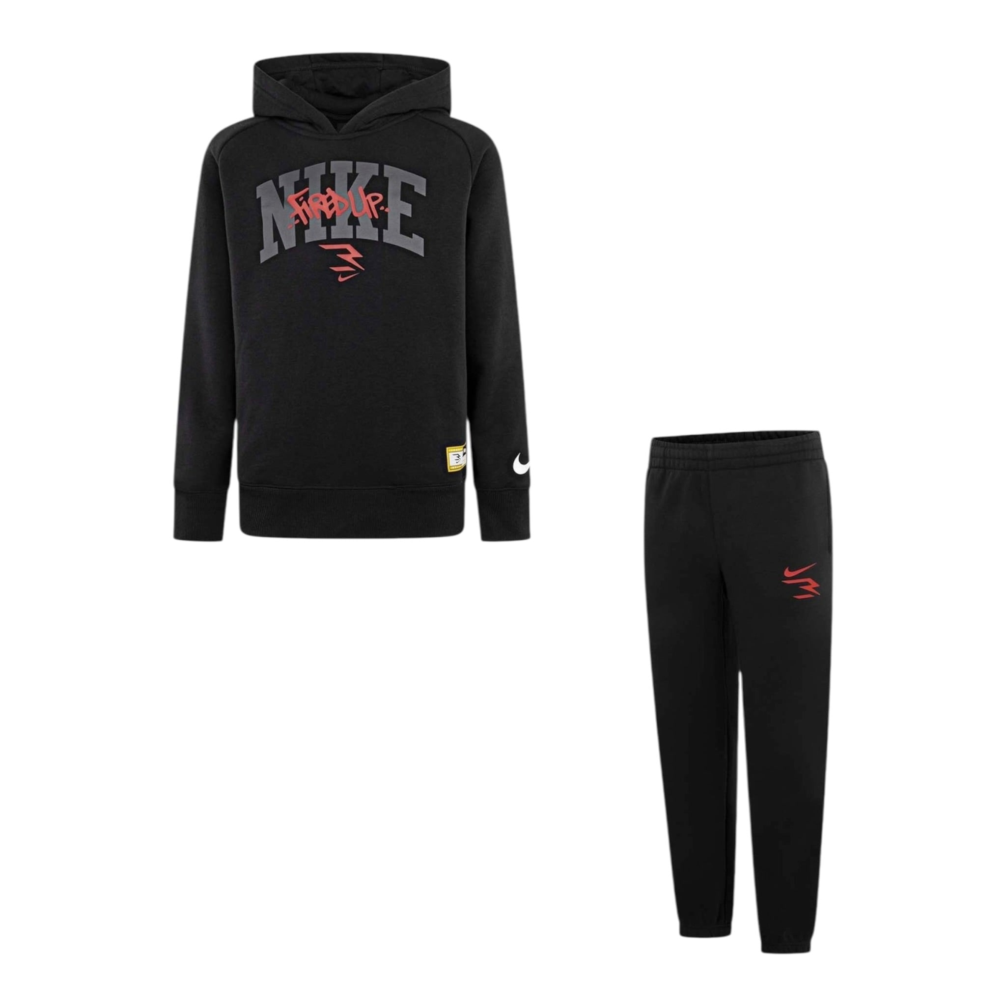 Nike Completo 2 Pezzi Felpa-Pantalone Nero per Bambino 9Q1211X NERO NIKE 