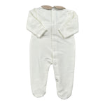 Ninnaoh Tutina tinta unita con Applicazioni Bianco/Beige per Neonata 10PR21965 BIANCO/BEIGE NINNAOH 
