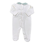 Ninnaoh Tutina tinta unita con Applicazioni Bianco/Verde per Neonata 10PR21965 BIANCO/VERDE NINNAOH 