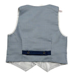 Ninnaoh Gilet tinta unita con Microfantasia Azzurro per Bambino I23GI238 AZZURRO NINNAOH 