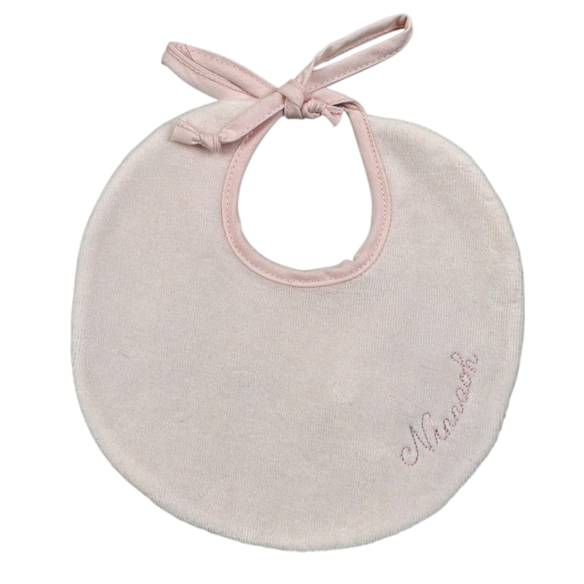 Ninnaoh Bavetta tinta unita con Stampa Rosa per Neonata I25BA10 ROSA NINNAOH 