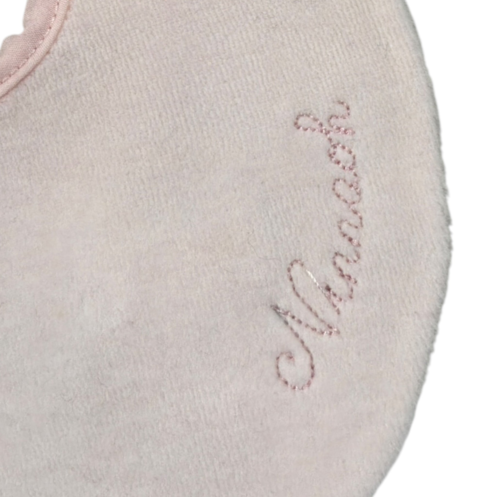 Ninnaoh Bavetta tinta unita con Stampa Rosa per Neonata I25BA10 ROSA NINNAOH 