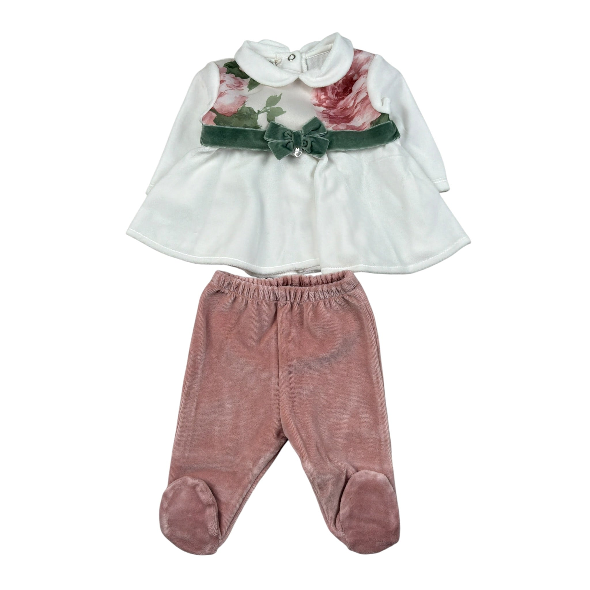 Ninnaoh Completo 2Pz Maglia-Ghettina Bianco per Neonata I25C35 BIANCO NINNAOH 