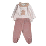 Ninnaoh Completo 2Pz Maglia-Ghettina Rosa per Neonata I25C9 ROSA NINNAOH 