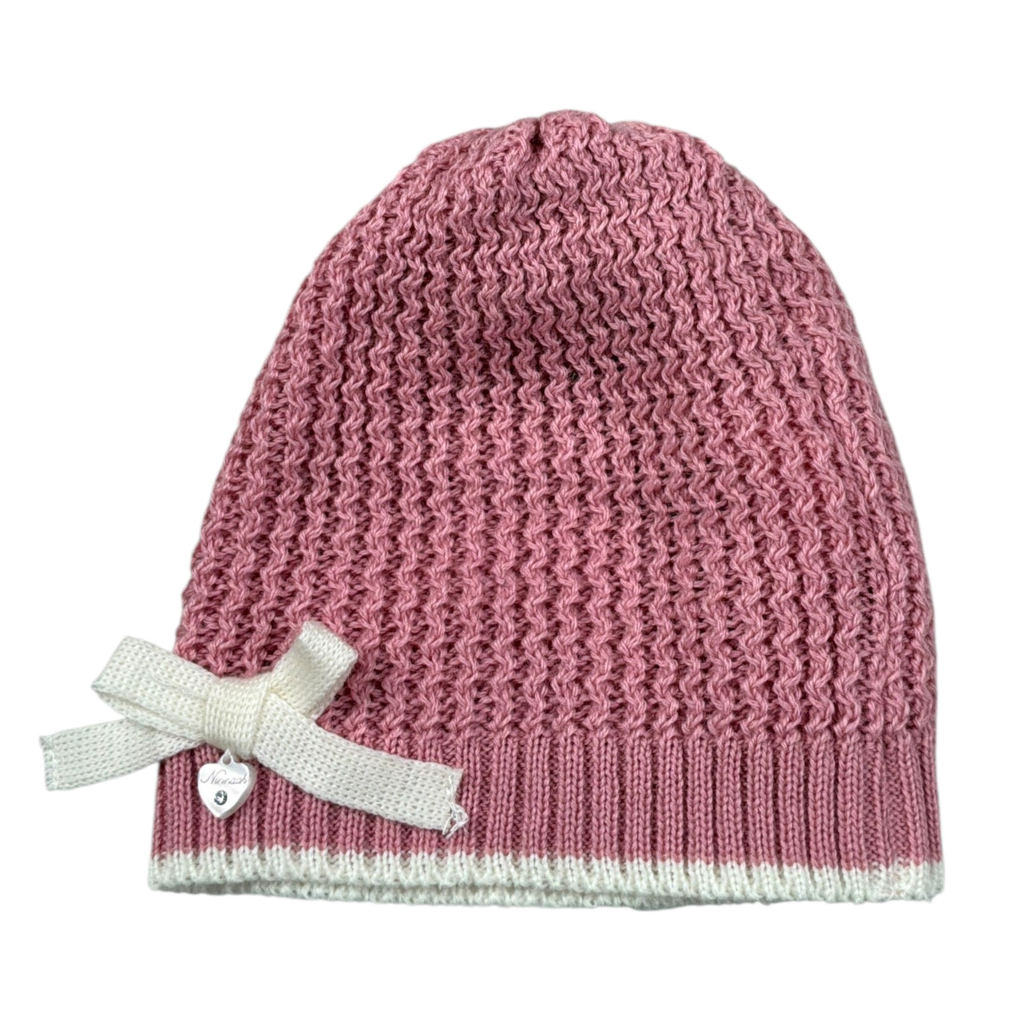 Ninnaoh Cappello tinta unita In Filo Rosa per Neonata I25CAF308 ROSA NINNAOH 