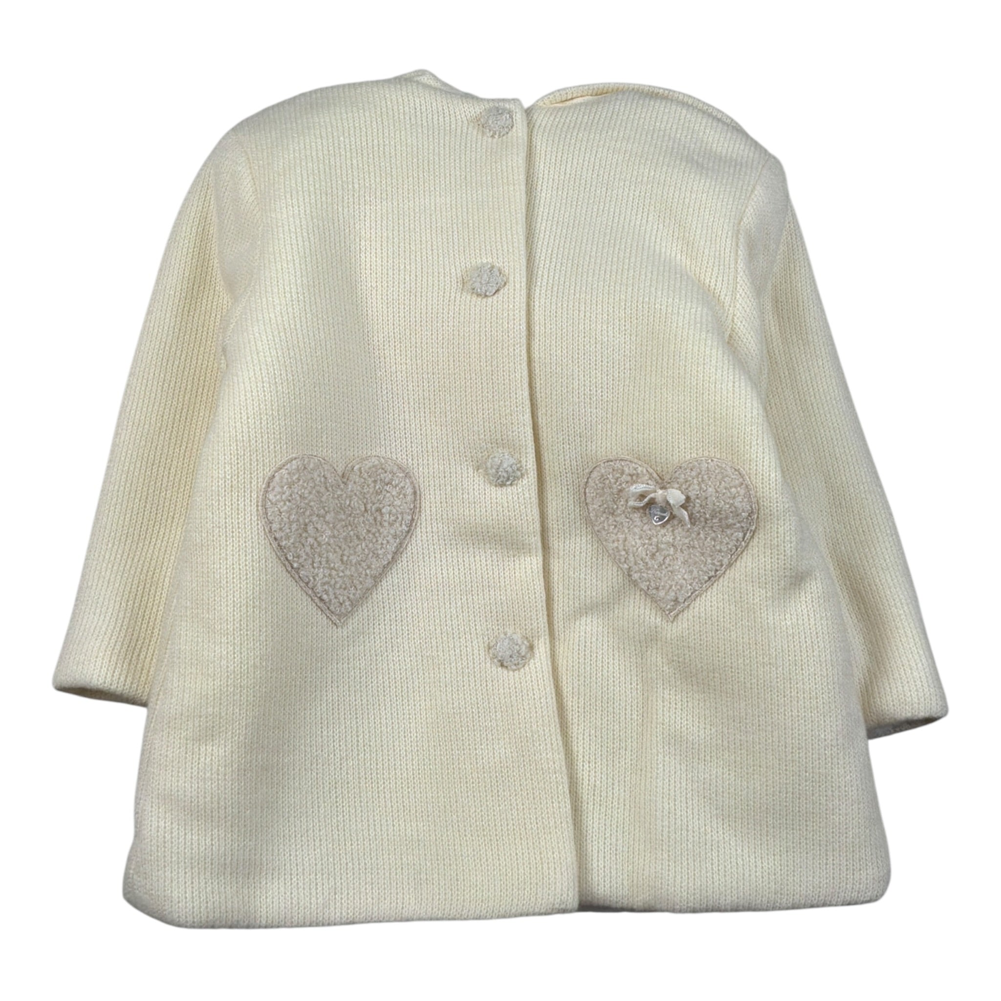 Ninnaoh Cappotto tinta unita con Cappuccio Panna per Bambina I25CAP702XJ PANNA NINNAOH 