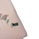 Ninnaoh Coperta tinta unita con Stampa Fiori Rosa per Neonata I25COP19I ROSA NINNAOH 