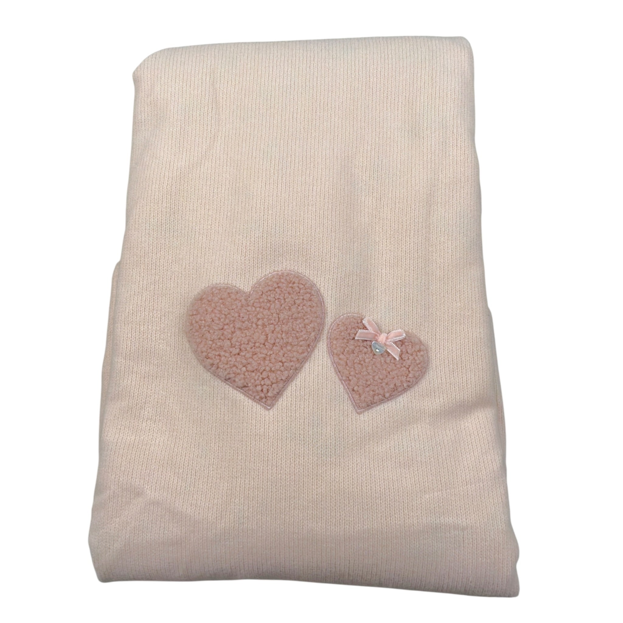 Ninnaoh Coperta tinta unita con Stampa Rosa per Neonata I25COP1L ROSA NINNAOH 