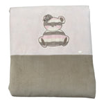 Ninnaoh Coperta tinta unita con Stampa Rosa per Neonata I25COP221L ROSA NINNAOH 