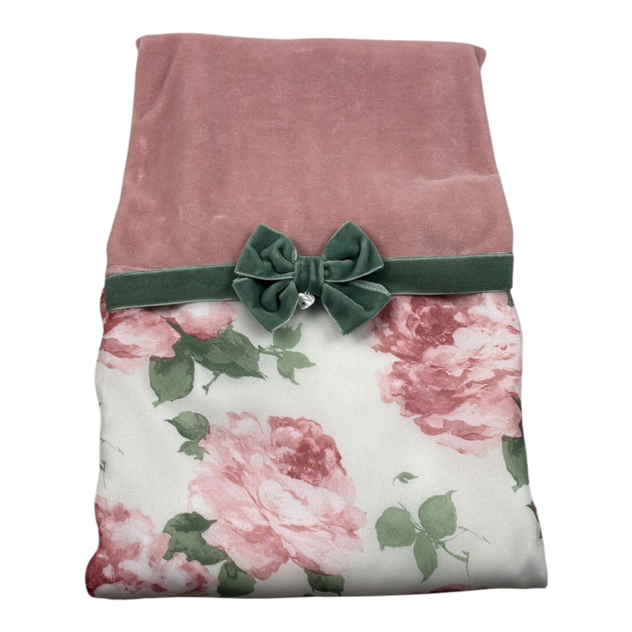 Ninnaoh Coperta Bicolore con Stampe Rosa per Neonata I25LE66 ROSA NINNAOH 
