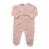 Ninnaoh Tutina tinta unita con Colletto Rosa per Neonata I25T36 ROSA NINNAOH 