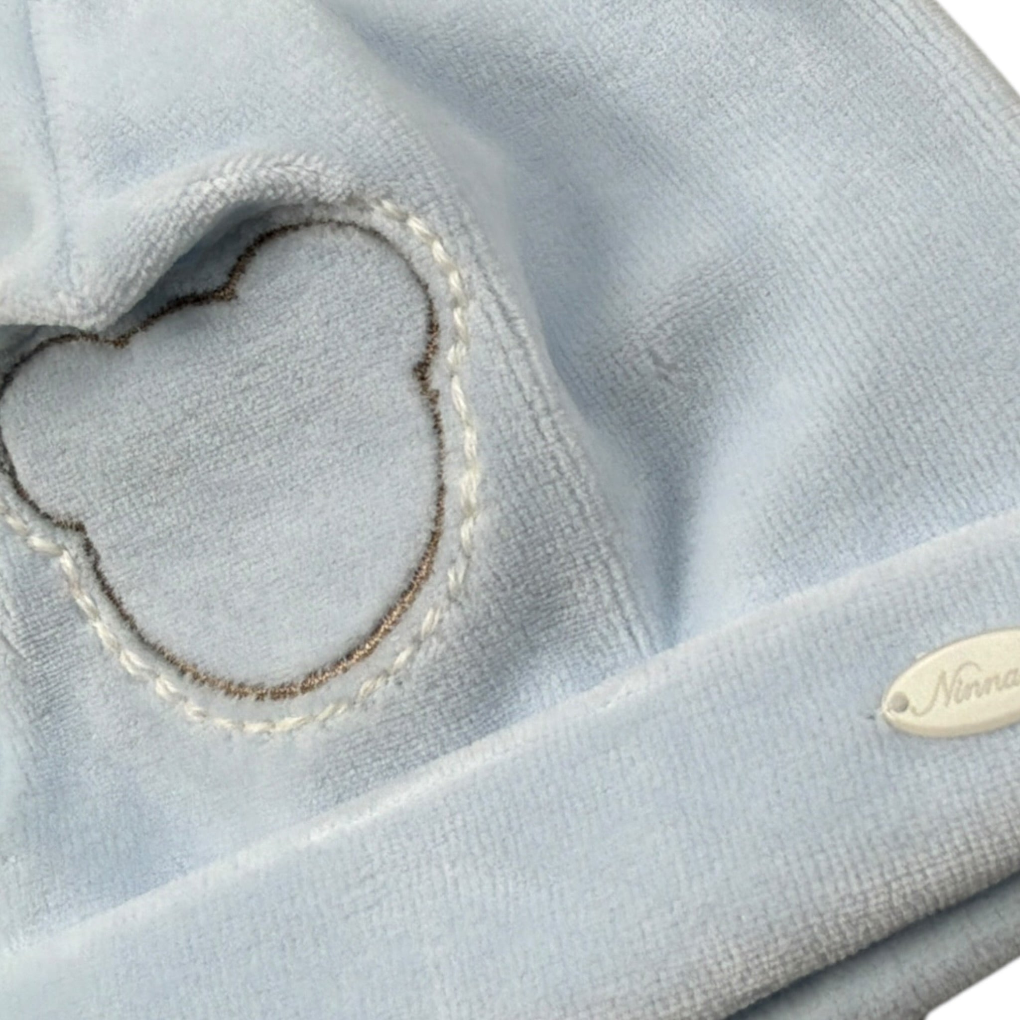 Ninnaoh Cappello tinta unita con Stampa Azzurro per Neonata NH219750 AZZURRO NINNAOH 