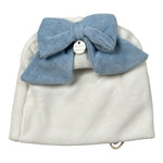 Ninnaoh Cappello tinta unita con Fiocco Bianco/Azzurro per Neonata PR219758 BIANCO/AZZURRO NINNAOH 
