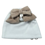 Ninnaoh Cappello tinta unita con Fiocco Bianco/Beige per Neonata PR219758 BIANCO/BEIGE NINNAOH 
