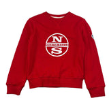 North Sails Felpa Girocollo tinta unita con Stampa Rosso per Bambino NBA26003FE ROSSO NORTH SAILS 