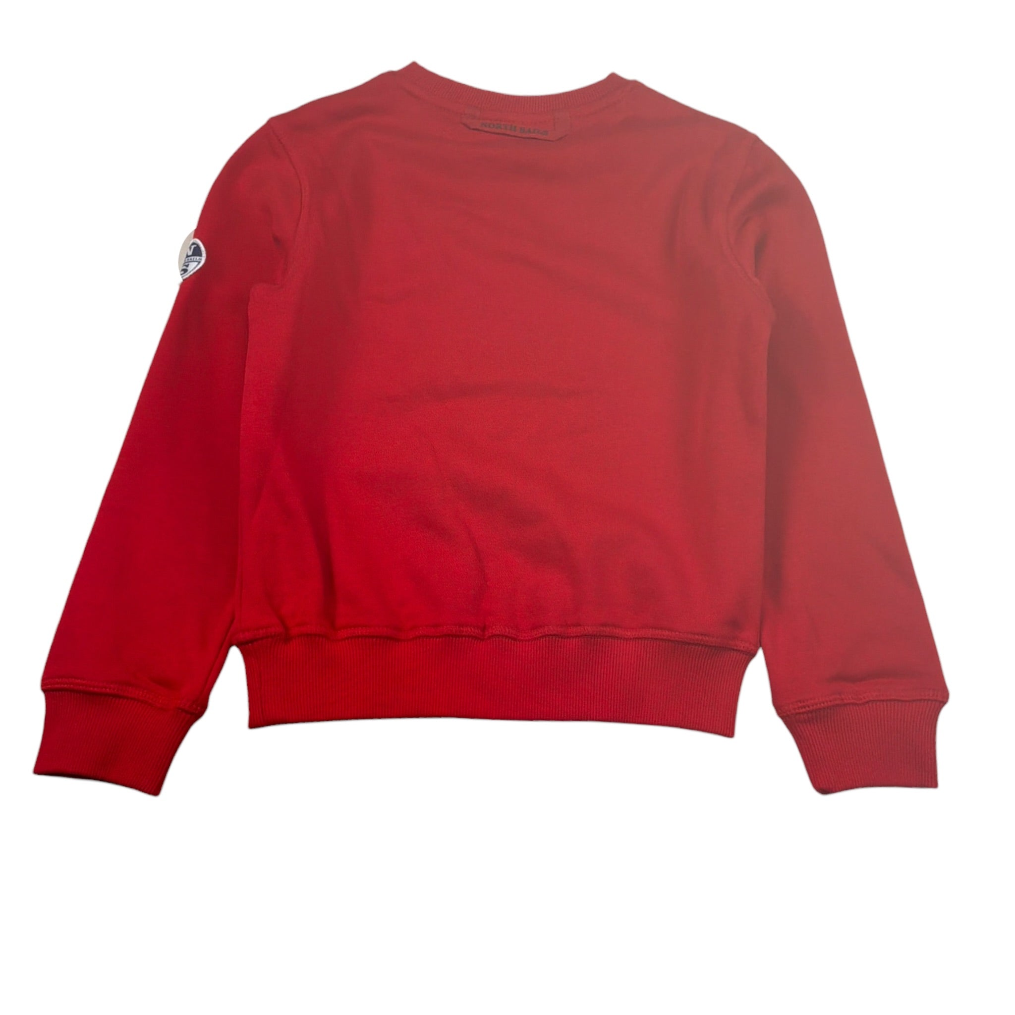 North Sails Felpa Girocollo tinta unita con Stampa Rosso per Bambino NBA26003FE ROSSO NORTH SAILS 
