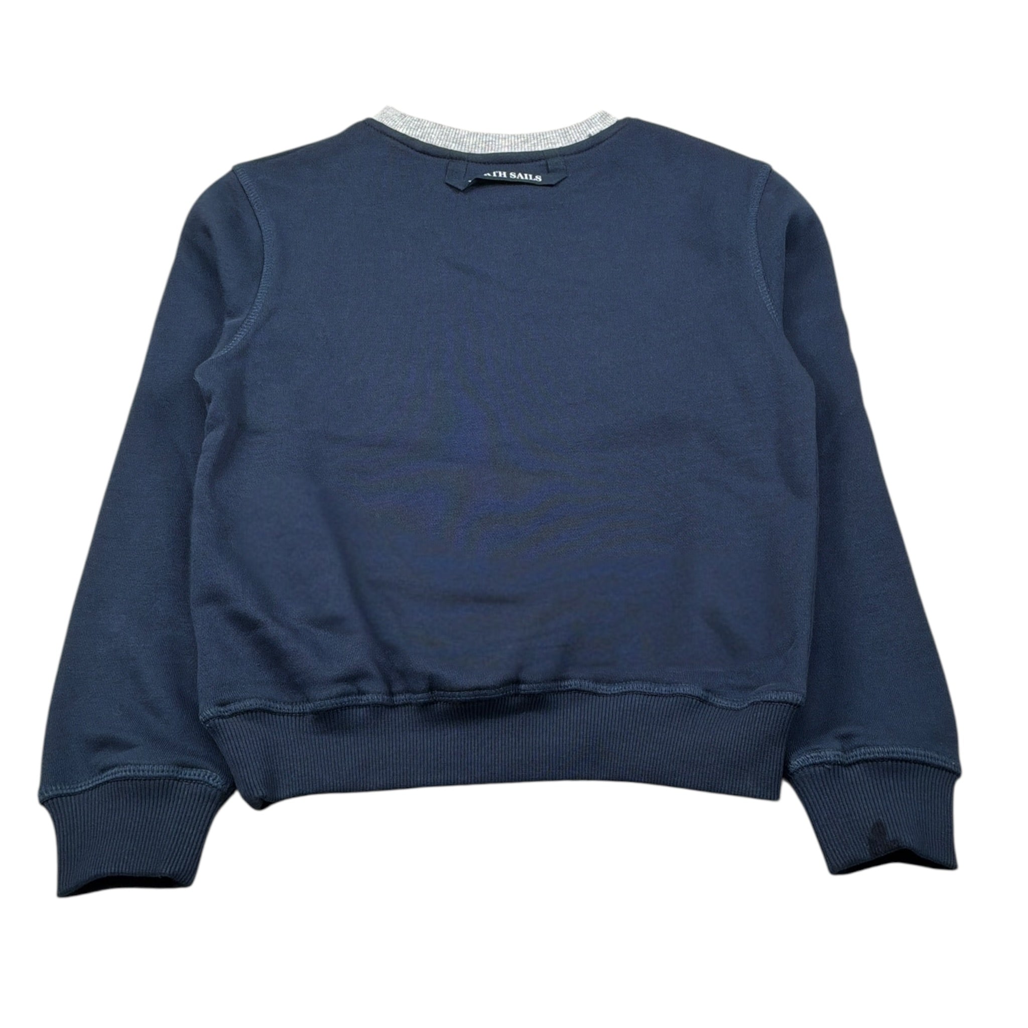 North Sails Felpa Chiusa Girocollo tinta unita con Logo Blu per Bambino NBA26011FE BLU NORTH SAILS 