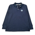 North Sails Polo Manica Lunga tinta unita con Logo Blu per Bambino NBA26012PO BLU NORTH SAILS 