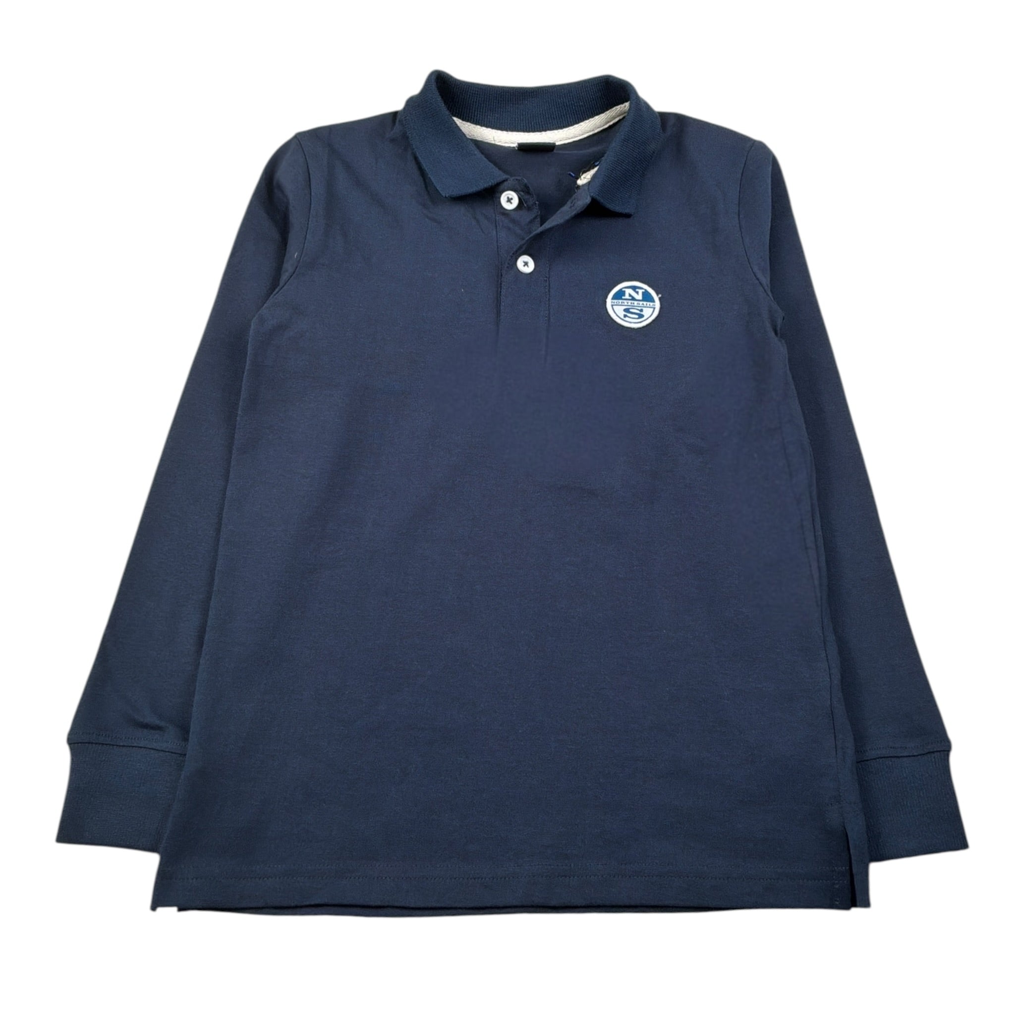 North Sails Polo Manica Lunga tinta unita con Logo Blu per Bambino NBA26012PO BLU NORTH SAILS 
