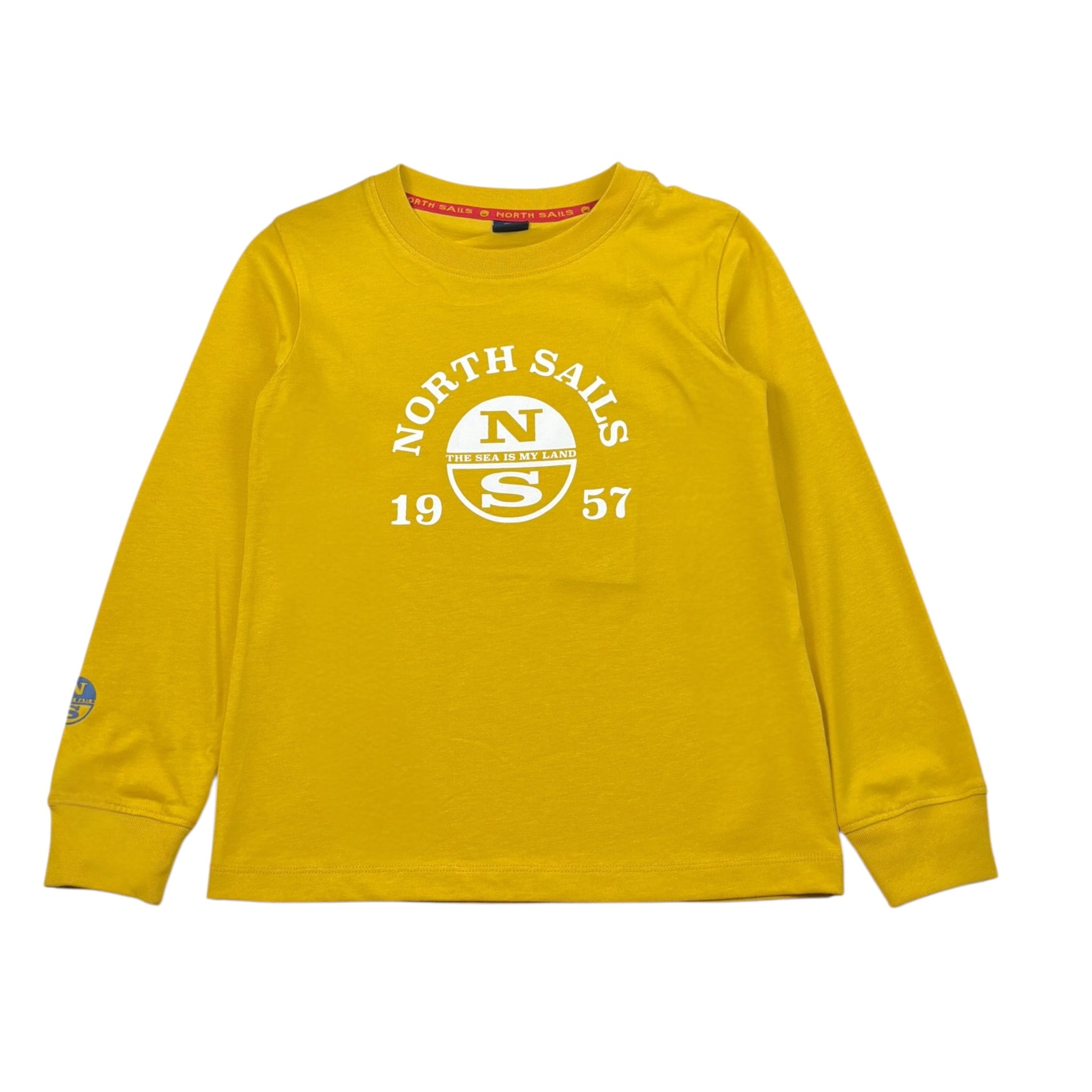 North Sails Shirt tinta unita con Stampa Giallo per Bambino NBA26024TS GIALLO NORTH SAILS 