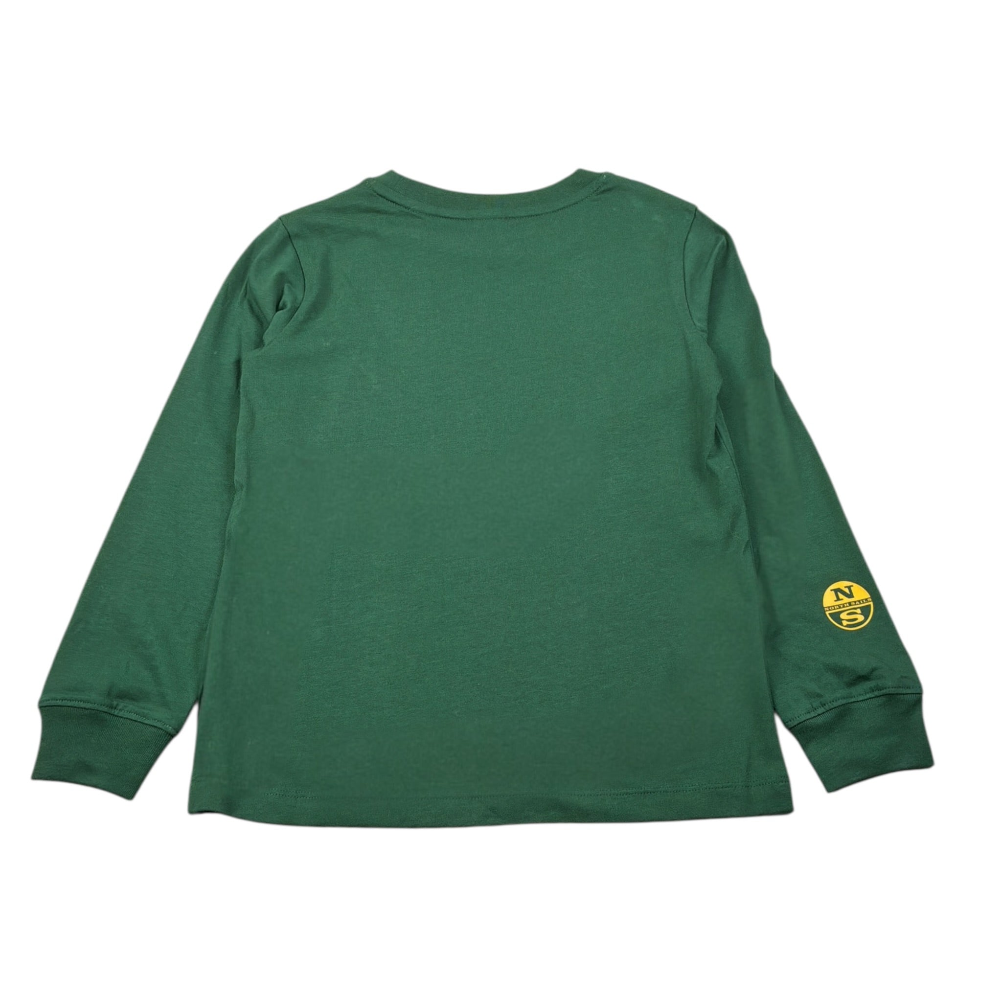 North Sails Shirt Girocollo tinta unita con Logo Verde per Bambino NBA26025TS VERDE NORTH SAILS 