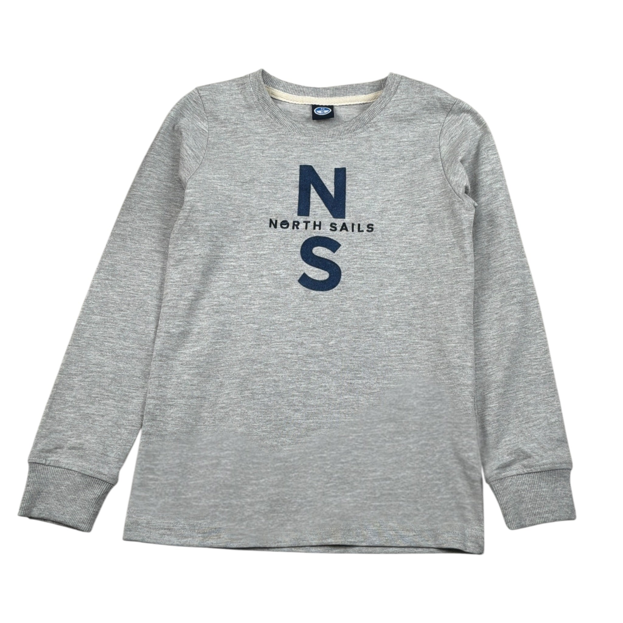 North Sails Shirt tinta unita Girocollo con Logo Grigio per Bambino NBA26039TS GRIGIO NORTH SAILS 