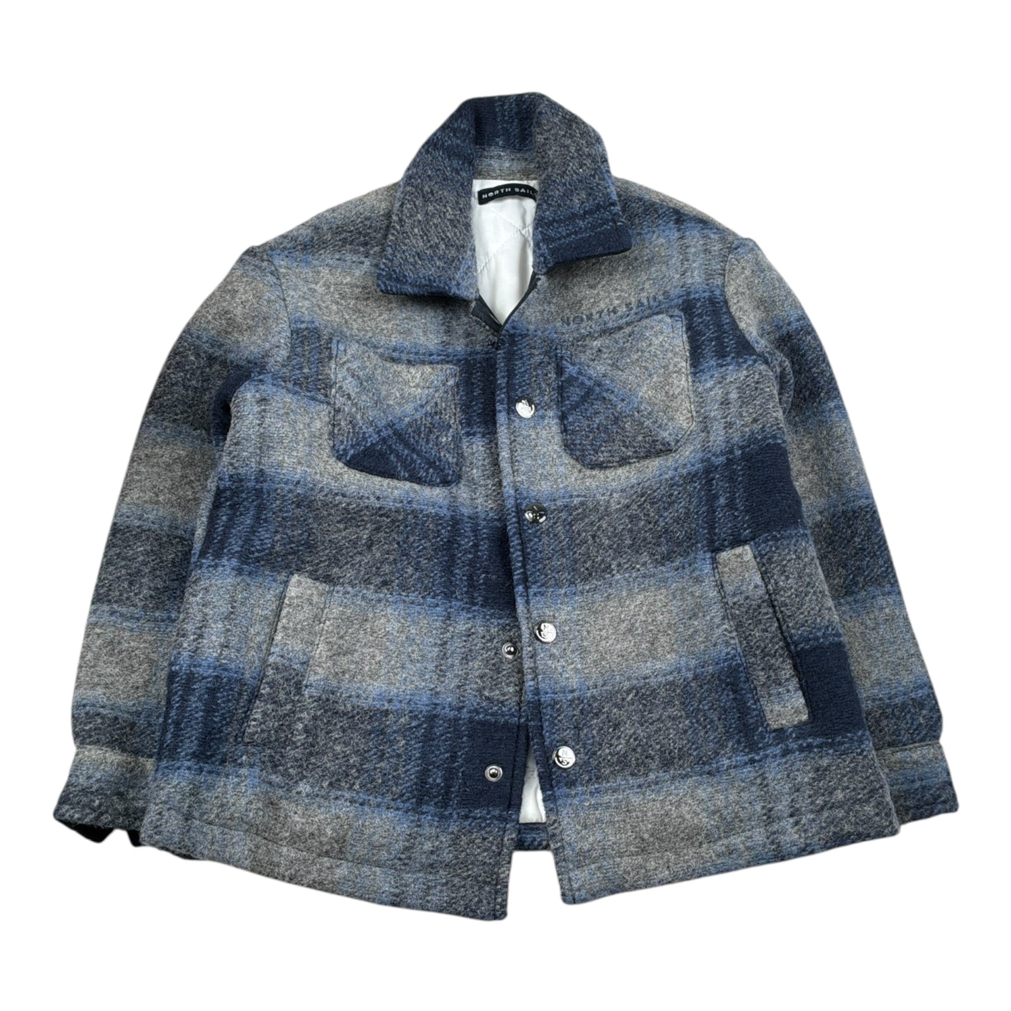 North Sails Giubbino Modello Camicia tinta unita con Fantasia A Quadri Blu per Bambino NBA26040CA BLU NORTH SAILS 