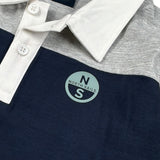 North Sails Polo Bicolore con Fantasia Grigio/Blu per Bambino NBA26041RO GRIGIO/BLU NORTH SAILS 