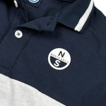 North Sails Polo Bicolore con Fantasia Blu per Bambino NBA26047PO BLU NORTH SAILS 