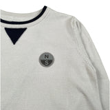 North Sails Maglia Girocollo tinta unita con Logo Grigio per Bambino NBA26048MA GRIGIO NORTH SAILS 
