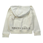 North Sails Felpa tinta unita con Zip E Cappuccio Panna per Bambino NBA26064FE PANNA NORTH SAILS 