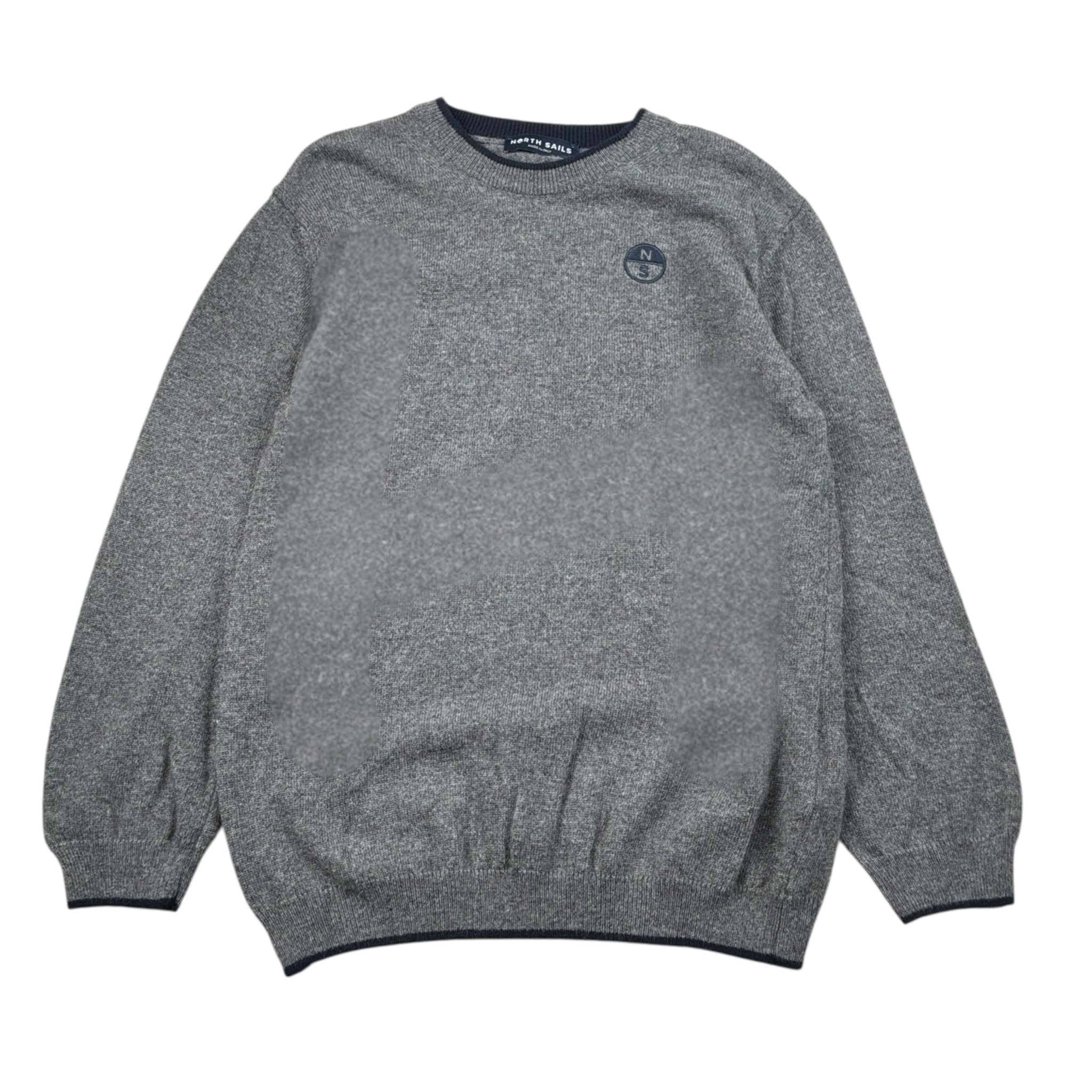 North Sails Maglia tinta unita con Logo Grigio per Bambino NBA26076MA GRIGIO NORTH SAILS 