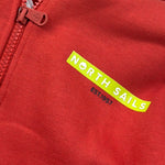 North Sails Felpa tinta unita con Zip E Cappuccio Rosso per Bambino NBA26105FE ROSSO NORTH SAILS 