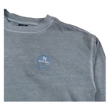 North Sails Shirt Girocollo tinta unita con Logo Azzurro per Bambino NBA26111TS AZZURRO NORTH SAILS 